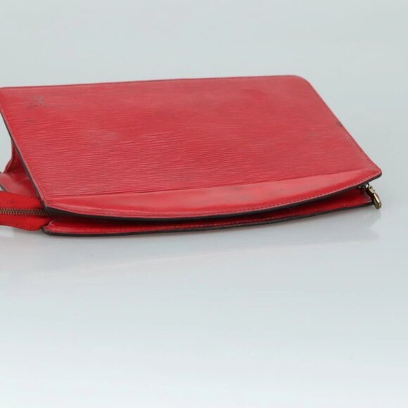 LOUIS VUITTON Epi Trousse Crete Clutch Bag Red M48407 LV Auth 108169 - Picture 13 of 16